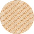 thumbnail image 1 of Ahgly Tapis Rond Lavable en Machine Intérieur Transitionnel Blond Doré Or, 6 Pieds Rond, 1 of 7