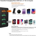 thumbnail image 3 of Chargeur Mural USB 4 Ports Rapide Chargeur Rapide QC 3.0 Hub USB Chargeur Mural, 3 of 7
