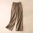 thumbnail image 2 of VEKDONE Womens Cotton Linen Long Pants Khaki XXL, 2 of 5