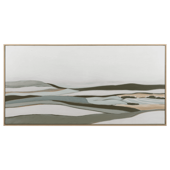 Bouclair Multicolour Country Landscape Framed Art 48 X 24 in (121.92 X 61 cm)