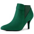 thumbnail image 1 of Unique Bargains Bottines Chelsea à Talons Aiguilles à Bout Pointu pour Femmes, 1 of 6