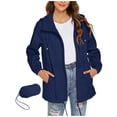 thumbnail image 3 of Sentmoon Rain Suit with Hood Long Sleeve Rain Jackets Solid Color Breathable Waterproof with zipper Mens Raincoat with Pockets for Outdoor Activities M, 3 of 8