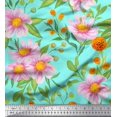 thumbnail image 1 of Soimoi Poly Georgette Fabric Leaves & Wild Flower Print Fabric by the Yard 52 Inch Wide, 1 of 3