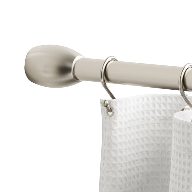 Mainstays Adjustable Tension No Drill Shower Curtain Rod, 43" - 72", Gray