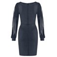 thumbnail image 3 of Pompotops Mode Femmes Robe Aguichant à Manches Longues Robes Formelles Col en V Paillettes Fête Bureau Robes et Robes de Soirée, 3 of 3