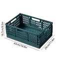 thumbnail image 3 of yulier Large Capacity Crates for Storage, Storage Crates Plastic Stackable, Multifunctional Wear-resistant Foldable Crate for Office Home Kitchen Bedroom Bathroom (Green, 16.93"×11.72"×6.57"), 3 of 6