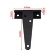 thumbnail image 3 of 4pcs Heavy Duty T Hinges for Outdoor Use Galvanized Iron Mounting Screws, 3 of 9