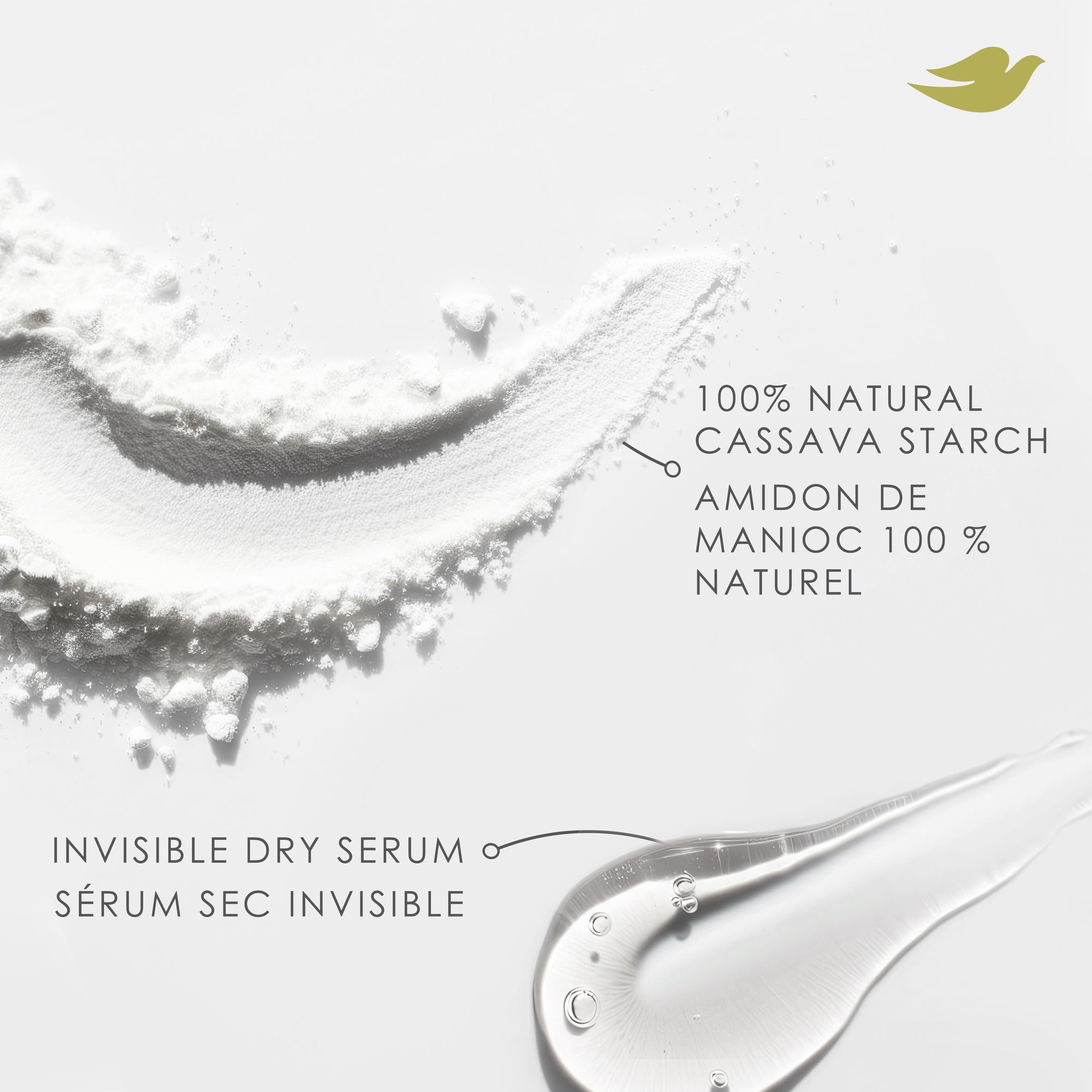Dove Shampooing à Sec Inodore et Frais Amidon de Manioc 100 % Naturel, 142 g