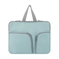thumbnail image 1 of pitrice Housse pour Ordinateur Portable, Étui Étanche, Sac Portable, Pochette de Transport, Protège-Pochette, Compartiments Réutilisables, Rangement d'Affaires, Vert, 15,6 Po, 1 of 9