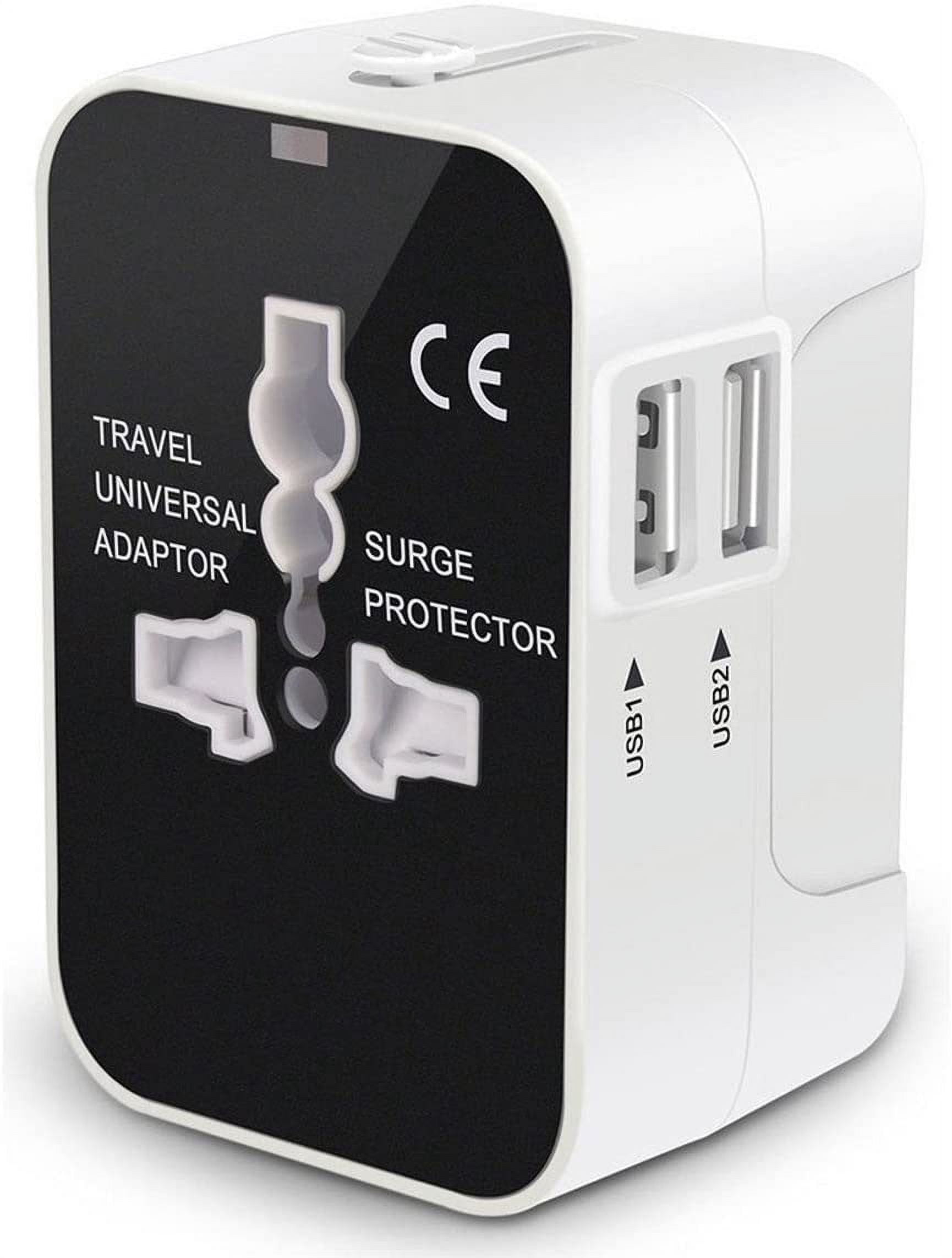Adaptateur de Voyage Universel à Prise, Chargeur Mural Tout-en-un