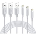thumbnail image 1 of DEBGFS 3Pack for Charger Cord MFi Certified - Lightning Cable 3ft Durable Lightning to USB A Charging Cable Compatible with 13 12 11 Pro Max iPad Airpods, 1 of 8