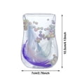 thumbnail image 2 of Hearth & Gear Dried Double Layer Glass Cup Oval Design For Home Coffee Cup Border Cup Handmade Divided Glass Food Storage Containers Big Drinking Cups 60s Drinking Glasses And Mugs Futuristic Glasses, 2 of 6
