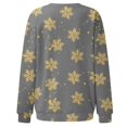 thumbnail image 5 of Bmisegm T-Shirt à Manches Longues pour Femmes, Imprimé, Décontracté, Gris L, 5 of 5