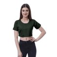 thumbnail image 1 of Moomaya T-shirt Court à Col Rond pour Femmes, Manches Courtes, Été, Coupe Ample, 1 of 7