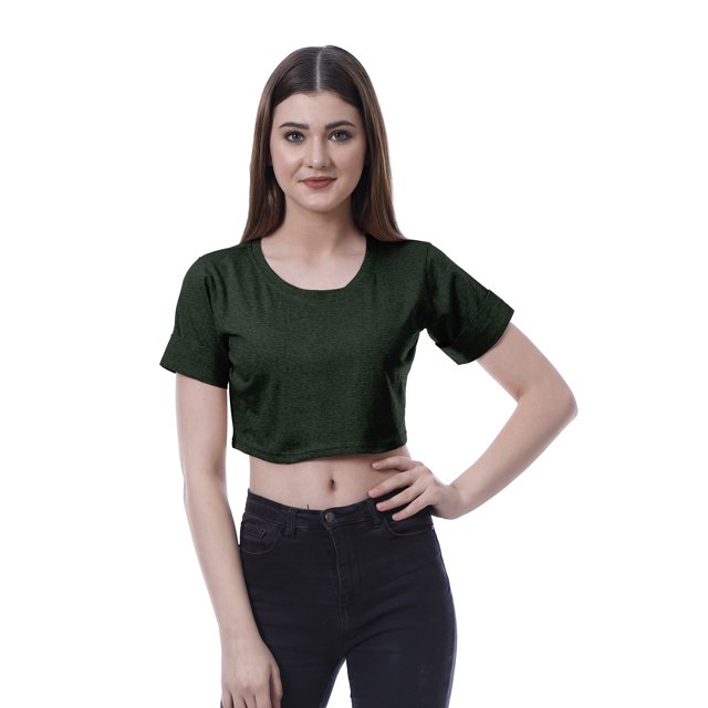 Moomaya T-shirt Court à Col Rond pour Femmes, Manches Courtes, Été, Coupe Ample
