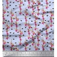 thumbnail image 1 of Soimoi Velvet Fabric Leaves,Floral & Honey Bee Insects Print Sewing Fabric Yard 58 Inch Wide, 1 of 3
