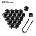 thumbnail image 4 of Decodeary 20 Pieces Car Wheel Nut Caps Auto Hub Screw Cover Dust-proof with Clip Black 19mm 1Set, 4 of 6