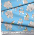 thumbnail image 2 of Soimoi Poly Georgette Fabric Deer,Elephant & Rabbit Kids Print Sewing Fabric Yard 42 Inch Wide, 2 of 2