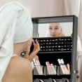 thumbnail image 4 of Costway LED Mirror Jewelry Cabinet with 20 LED Lights Full-Length Mirror Adjustable Angles Black, 4 of 10
