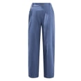 thumbnail image 4 of LSLJS Womens High Waisted Pants Women Casual Solid Color Pockets Buttons Elastic Waist Comfortable Straight Pants, 4 of 5