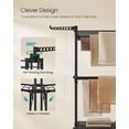 thumbnail image 3 of SONGMICS Clothes Drying Rack 4-Tier, Foldable Laundry Drying Rack 173 cm Tall, Stainless Steel, Rolling Clothes Horses, Laundry Airer, Indoor Outdoor Use, Ink Black, 3 of 5