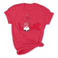 thumbnail image 4 of Pisexur Valentines Day T-shirt Top T-shirt à Manches Courtes Imprimé Amour de la Saint-Valentin pour Femmes Haut à Manches Courtes Col Rond Haut/chemise, 4 of 5