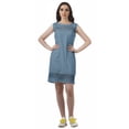 thumbnail image 1 of Moomaya WoMen's Solid Cotton Plus Size Lace Summer Outfit Sleeveless Mini Dress, 1 of 5