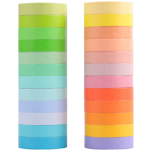 24 Rolls Diary Decals Paper Tapes DIY Hand Account Tapes DIY Scrapbook Materials