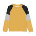thumbnail image 4 of Posijego Girls Striped Long Sleeve Shirts Kids Round Neck Color Block Tunic Tops Spring T-Shirts Size 4-14 Years, 4 of 6