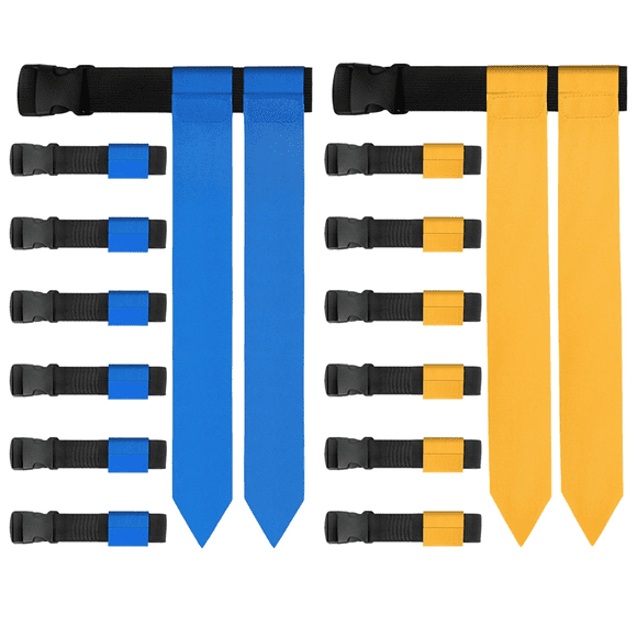 Flag Football Belts, 14 Player Adjustable Flag Football Set for Sports Training Competition