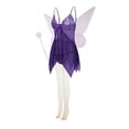 thumbnail image 2 of SUNSIOM Ensemble de Costume de Fée pour Femmes Robe Caraco en Dentelle et Maille Ailes de Fée Baguette Bas à Paillettes Ensemble 4 Pcs, 2 of 8
