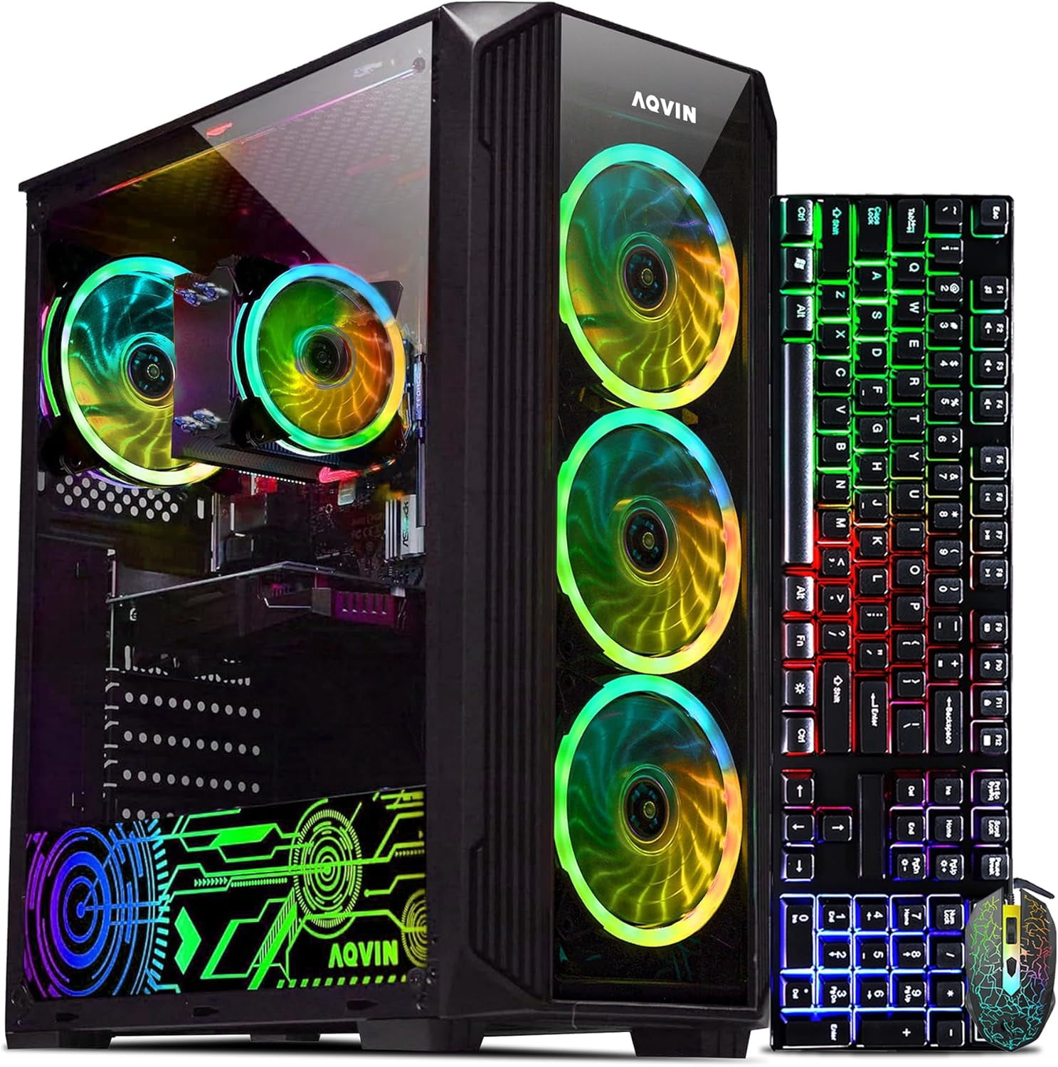 Gaming PC Tower ~ Intel Core i7 Processor, 32GB DDR4 RAM, 512GB Nvme SSD, Geforce GTX 1660 Super 6GB GDDR5 HDMI, Windows 11 Pro, WiFi Refurbished