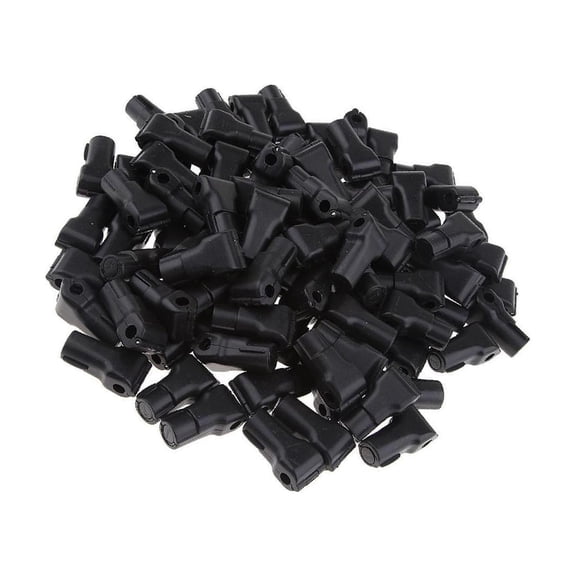 tredstone Sécurité et Sûreté avec 100 Pcs Crochet Arrêt Verrou Cadenas Antivol Noir 6 mm 1 Ensemble