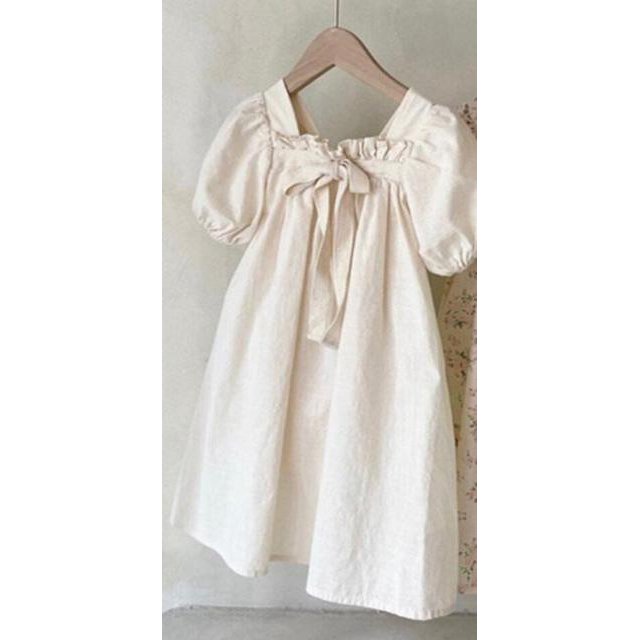 2023 Nouvelle Mode Filles Manches Courtes Printemps Automne Robe Coton Enfants Mignonne Décontractée Fleurie Vestido Tenues
