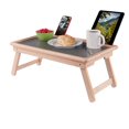 thumbnail image 4 of Arlo Plateau-déjeuner avec Dessus Rabattable et Support pour Téléphone, Fini Naturel et Gris, 4 of 10