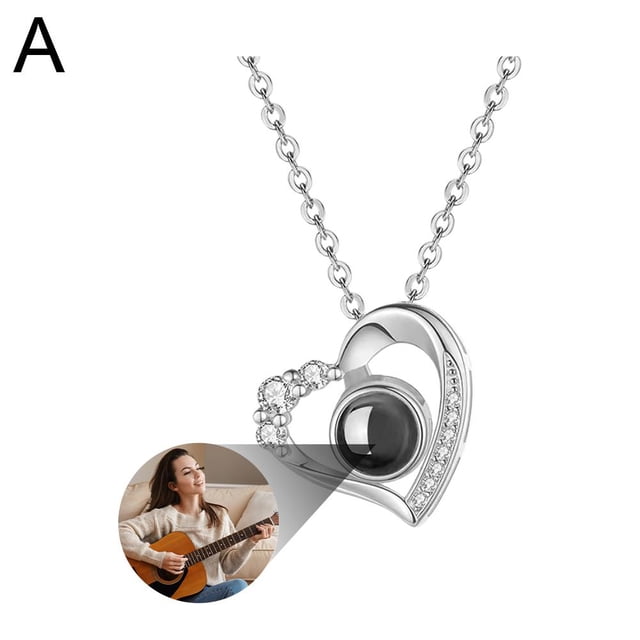 Collier Personnalisé avec Projection Photo - Collier Personnalisé avec Image à l'Intérieur J5N0