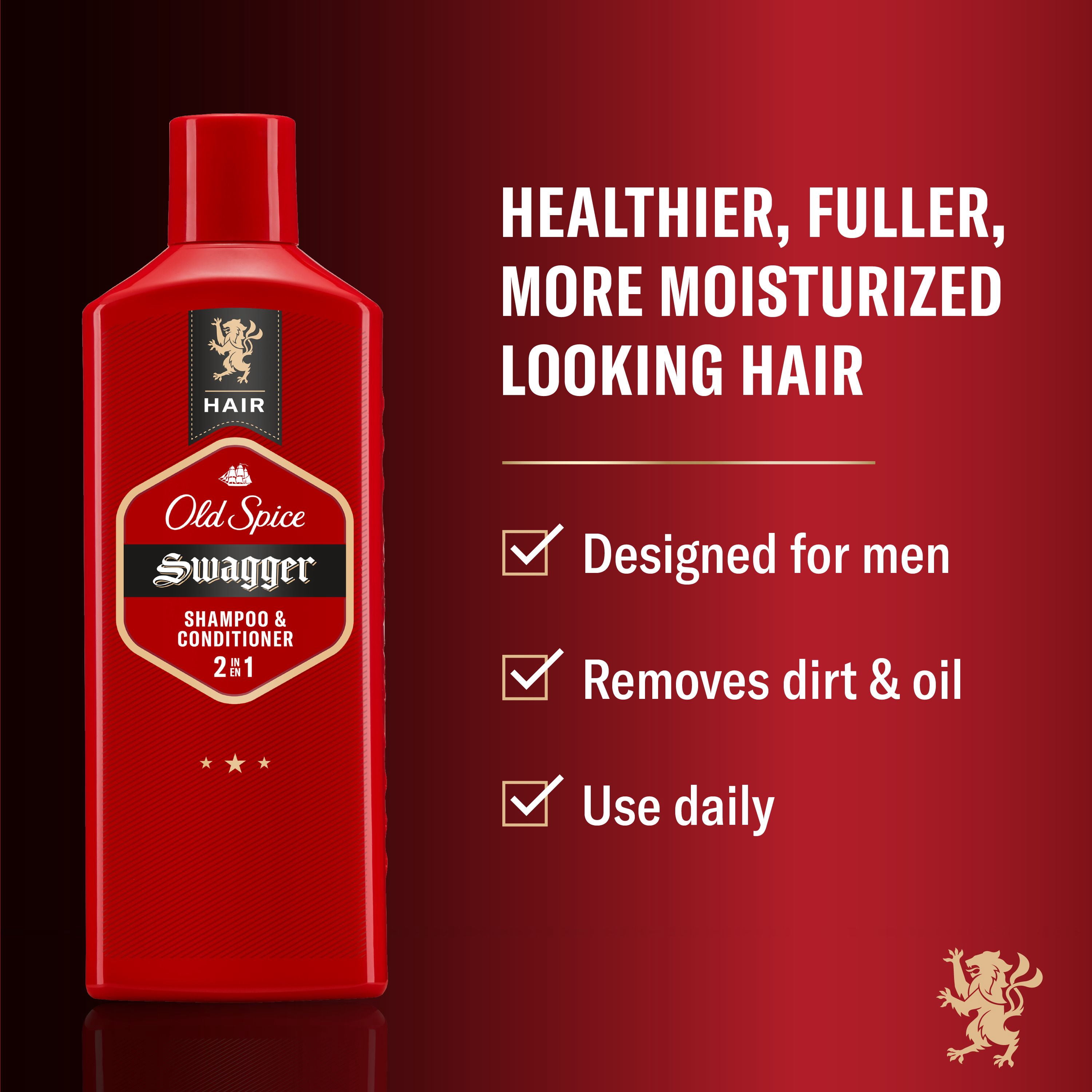 Old Spice Swagger 2en1 Shampooing et Revitalisant pour Hommes