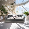 thumbnail image 2 of Wisfor Grand Canapé-Lit pour Chien Extra Grand en Cuir Microfibre de Luxe, Canapé Surélevé pour Animal, Lit de Détente, 2 of 9