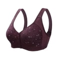 thumbnail image 4 of Bras for Women, 3PC Womans Plus Size Printing Comfortable Bra Underwear, 4 of 4