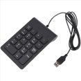 thumbnail image 4 of 4X Mini USB Wired Numeric Keypad Numpad 18 Keys Digital Keyboard for Accounting Teller Laptop Windows Android (Black),4 x Wired Keyboard,black, 4 of 10