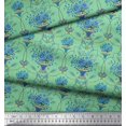 thumbnail image 2 of Soimoi Poly Georgette Fabric Pot & Artistic Flower Printed Fabric 1 Yard 52 Inch Wide, 2 of 3