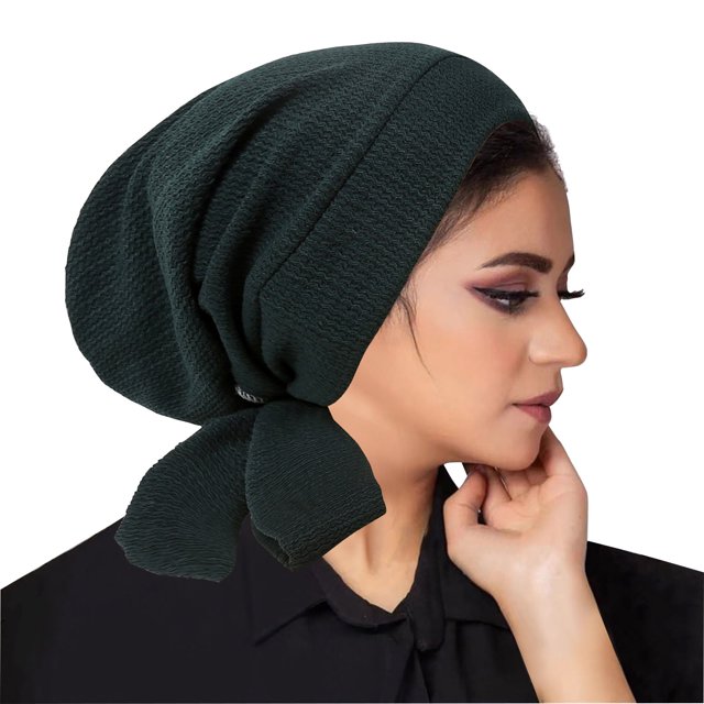 Penkiiy Couvre-chef de Chimiothérapie pour Femmes, Turban, Bonnets, Foulards contre le Cancer, Couvre-Chef contre la Perte de Cheveux, Couvre-Chef pour le Yoga et la Course, Vert Armée