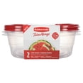 thumbnail image 1 of Rubbermaid TakeAlongs Square Food Storage Containers, 2.77 L (11.7 Cup), Ruby Red, 2 Pack, 1 of 6