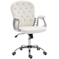thumbnail image 1 of Vinsetto Office Desk Chair, 360° Swivel Computer Chair, Cream White, 1 of 10