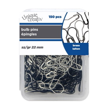 UNIQUE CREATIV tissu Assorted Colours Bulb Pins, 23 mm (0.91 in), 150 pcs, 23 mm (0,91 po)