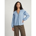 thumbnail image 1 of Devoted, Front Embroidered Tencel Shirt, Sizes XS-XL, 1 of 4