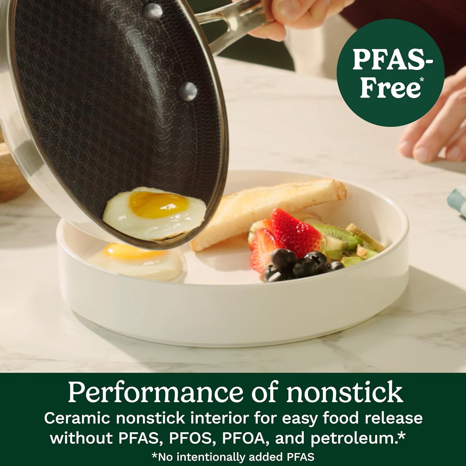 Cuisinart FusionPlus™ Ensemble de 6 Poêles Antiadhésives en Acier Inoxydable, 8", 10", 12" avec Couvercles, Sans PFAS, Compatible Induction (FPS‑6SSCRC)
