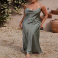 thumbnail image 2 of Women‘s Long Bodycon Dress with Spaghetti Straps, 2 of 7