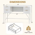 thumbnail image 3 of Costway 48" Computer Desk with 4 Drawers Storage Metal Frame Modern Study Writing Desk, 3 of 10