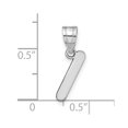 thumbnail image 4 of Diamond2Deal 14K Pendentif Initiale Lettre I en Or Blanc pour Femmes, 4 of 6